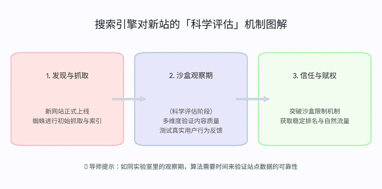 搜索引擎对新站的科学评估（沙盒期）图解
