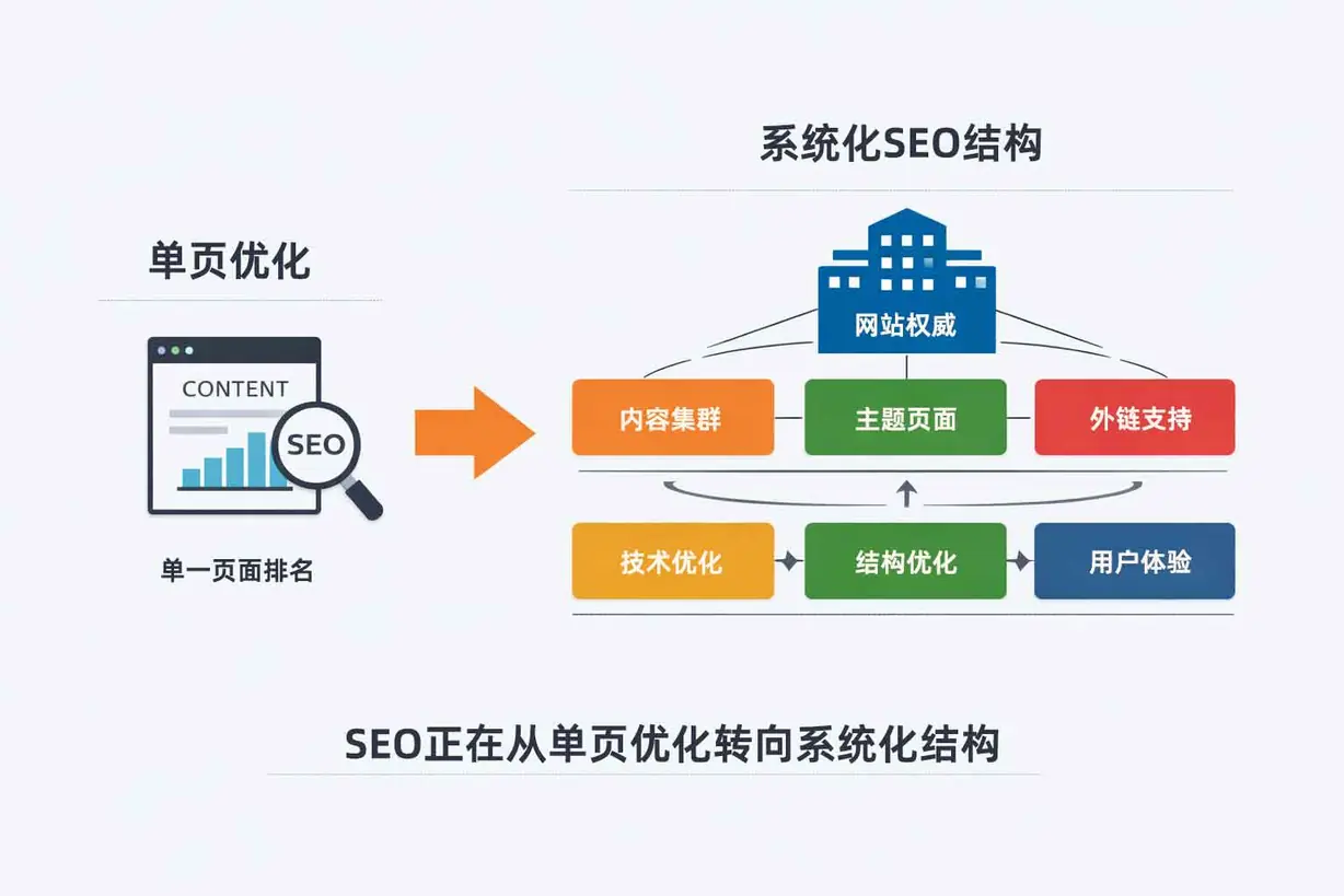 SEO长期增长结构与内容体系