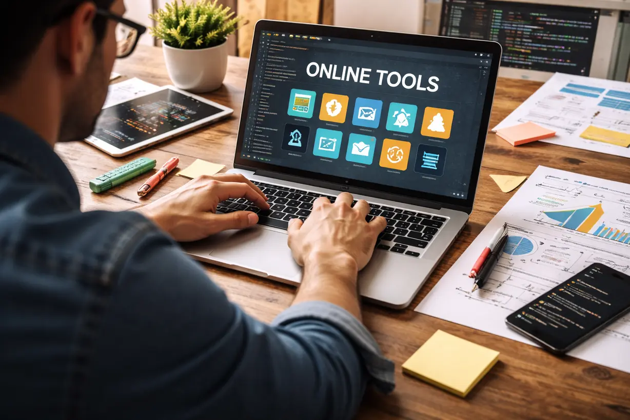 developer building online tools website