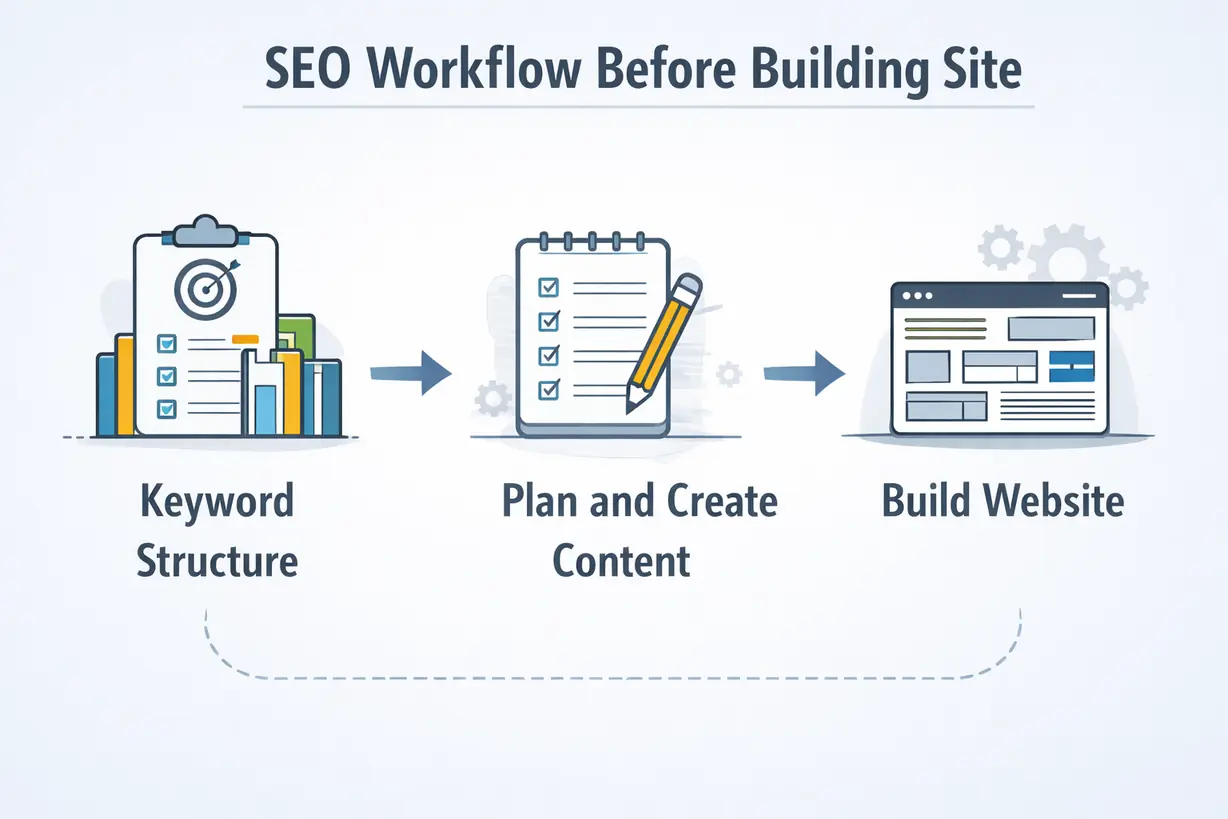 做SEO先别建站 正确SEO执行流程图